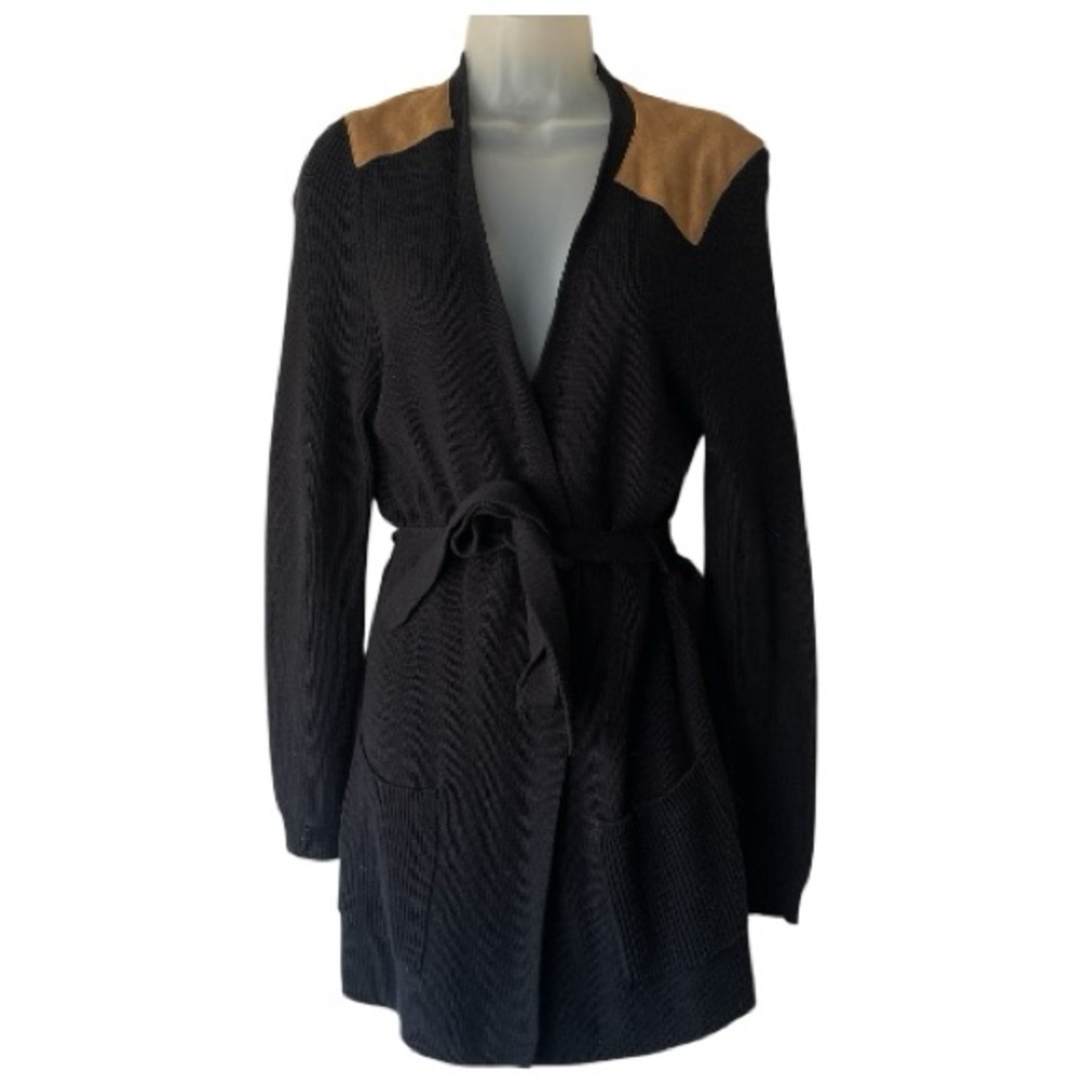 LAUREN RALPH LAUREN cardigan long beige wrap size large
